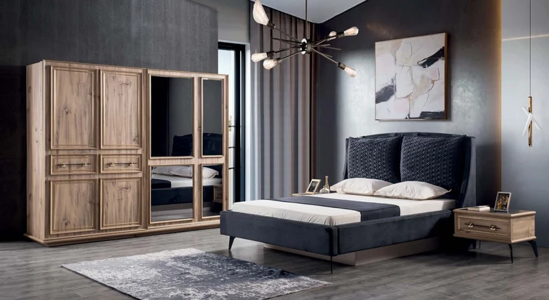 Casa Padrino Luxus Schlafzimmerschrank Braun 262 x 72 x H. 216 cm - Moderner Massivholz Kleiderschrank mit 2 Schiebetüren - Luxus Schlafzimmer Möbel