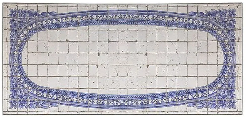 Casa Padrino Luxus Barock Esstisch - Handgefertigter Schmiedeeisen Küchentisch mit Naturstein Mosaik Fliesen Tischplatte - Garten Tisch - Terrassen Tisch - Garten Terrassen Esszimmer Möbel