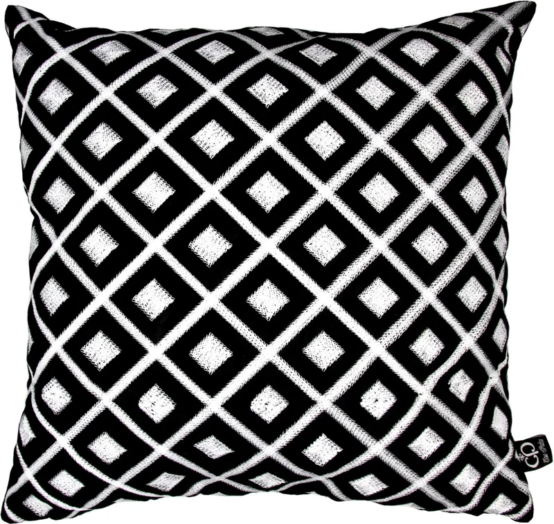 Casa Padrino Luxus Hotel Kissen Schwarz / Weiß 50 x H. 50 cm - Hotel Kollektion