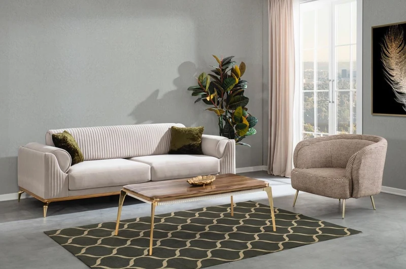 Casa Padrino Luxus Art Deco Couchtisch Braun / Gold 117 x 62 x H. 45 cm - Eleganter Wohnzimmertisch - Art Deco Wohnzimmer Möbel