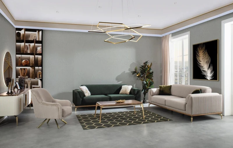 Casa Padrino Luxus Art Deco Couchtisch Braun / Gold 117 x 62 x H. 45 cm - Eleganter Wohnzimmertisch - Art Deco Wohnzimmer Möbel