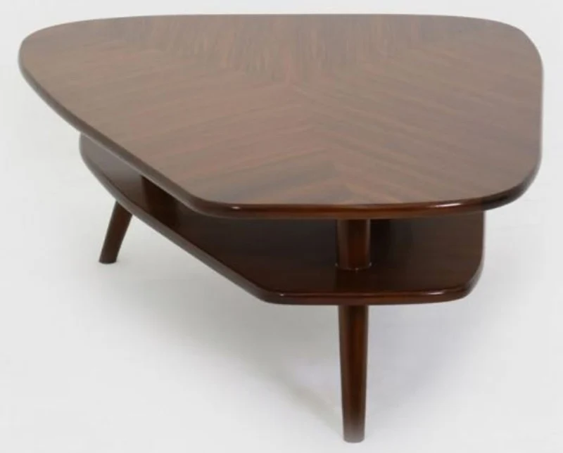 Casa Padrino Luxus Couchtisch Dunkelbraun 105 x 84 x H. 39 cm - Massivholz Wohnzimmertisch - Luxus Wohnzimmer Möbel