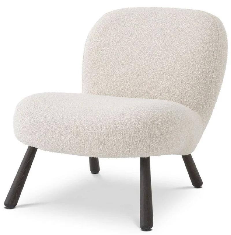 Casa Padrino Luxus Sessel Cremefarben / Braun 67 x 88 x H. 71 cm - Wohnzimmer Sessel - Luxus Wohnzimmer Möbel