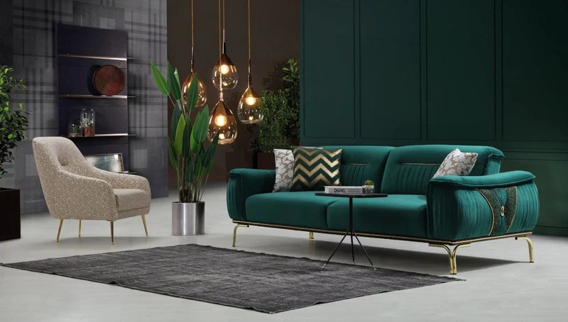Casa Padrino Luxus Sessel Beige / Gold 58 x 80 x H. 94 cm - Wohnzimmer Sessel mit elegantem Muster - Wohnzimmer Möbel