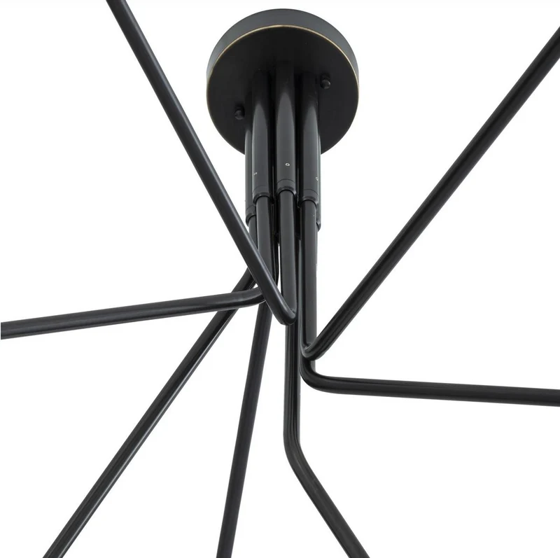 Casa Padrino Luxus Halogen Kronleuchter Bronzefarben / Weiß 192 x 192 x H. 85 cm - Moderner dimmbarer Kronleuchter mit runden Glas Lampenschirmen - Luxus Kollektion