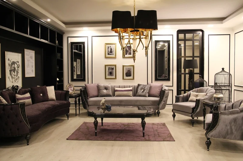 Casa Padrino Luxus Barock Sessel Grau / Schwarz / Silber 83 x 85 x H. 85 cm - Wohnzimmer Sessel mit edlem Samtstoff - Barock Möbel
