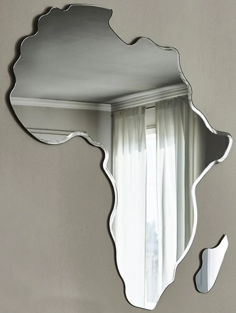 Casa Padrino Luxus Designer Spiegel 163 x H. 190 cm - Edler Wandspiegel im Afrika Design - Luxus Qualität - Made in Italy