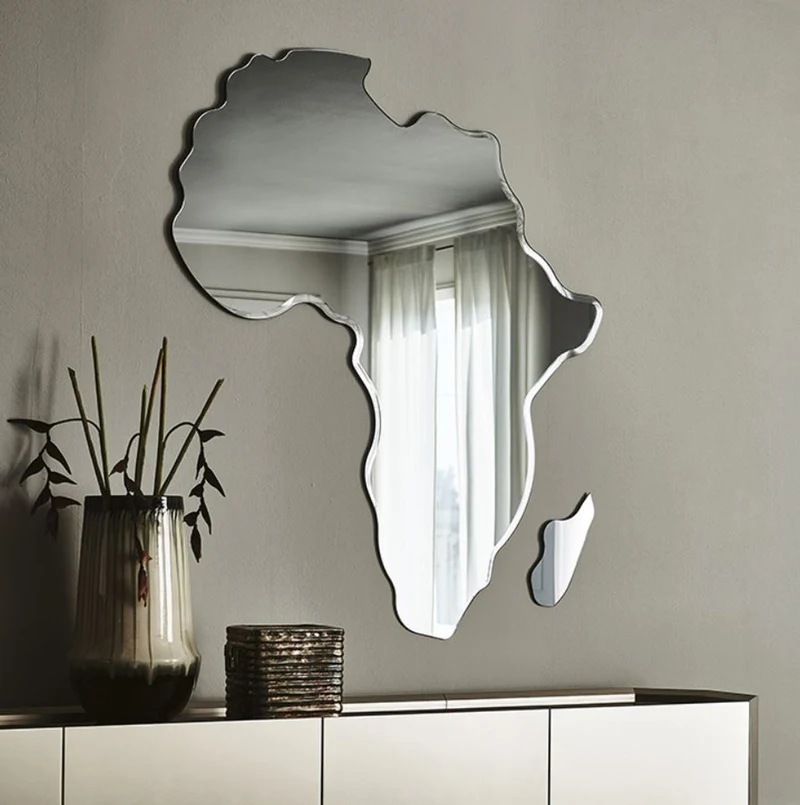 Casa Padrino Luxus Designer Spiegel 163 x H. 190 cm - Edler Wandspiegel im Afrika Design - Luxus Qualität - Made in Italy