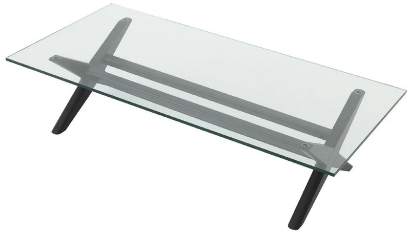 Casa Padrino Luxus Couchtisch Schwarz 160 x 80 x H. 40,5 cm - Rechteckiger Massivholz Wohnzimmertisch mit Glasplatte - Luxus Wohnzimmer Möbel