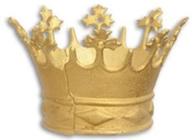 Casa Padrino Barock Deko Kronen Set Gold Ø 15,3 x H. 13 cm - Deko Accessoires im Barockstil - Krone Dekoration