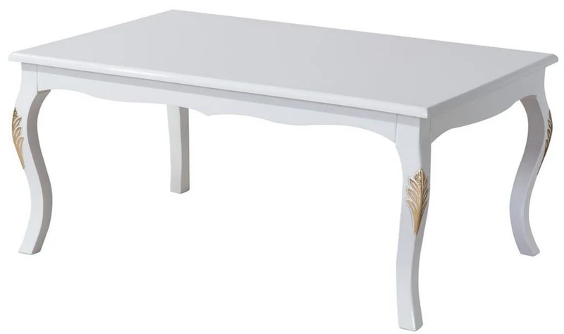 Casa Padrino Luxus Barock Wohnzimmer Set Creme / Weiß / Gold - 2 Sofas & 2 Sessel & 1 Couchtisch - Wohnzimmer Möbel im Barockstil - Edel & Prunkvoll