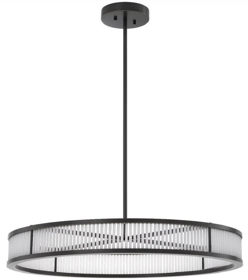 Casa Padrino Luxus LED Kronleuchter Bronzefarben / Weiß Ø 90 x H. 15 cm - Moderner runder dimmbarer Kronleuchter - Luxus Qualität