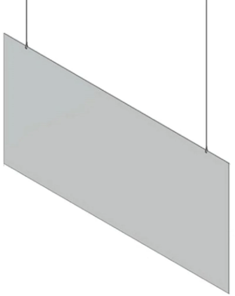 Casa Padrino Kunststoff Hänge-Trennscheibe Transparent 200 x 80 cm - Schutzscheibe für Schreibtische und Empfangstheken