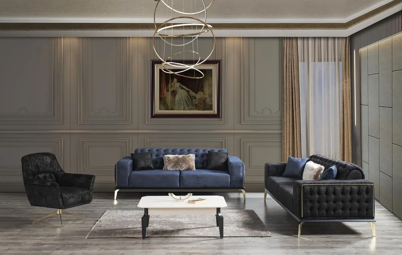 Casa Padrino Luxus Art Deco Couchtisch Weiß / Schwarz 110 x 70 x H. 42 cm - Edler Massivholz Wohnzimmertisch - Wohnzimmer Möbel