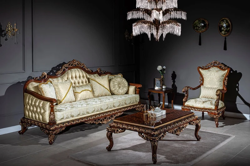 Casa Padrino Luxus Barock Sofa Gold / Braun / Bronze 245 x 92 x H. 127 cm - Wohnzimmer Sofa mit elegantem Muster und dekorativen Kissen - Edle Barock Möbel