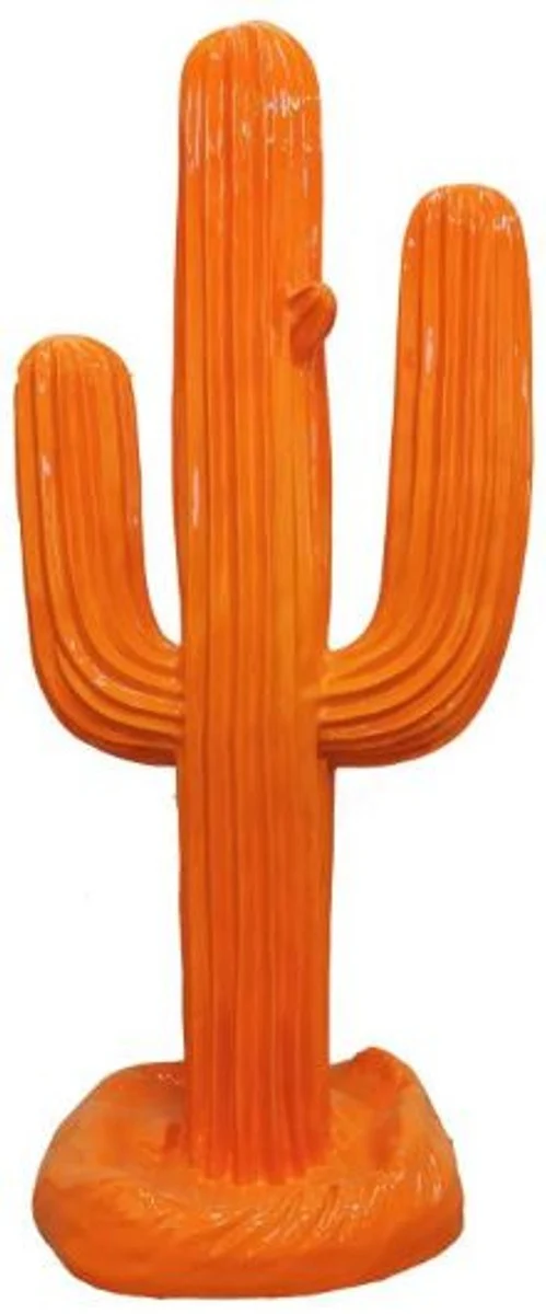 Casa Padrino Designer Skulptur Kaktus Orange 84 x H. 185 cm - Wetterbeständige Gartendeko