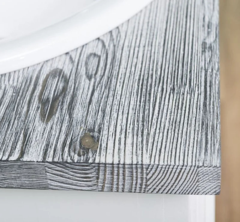 Casa Padrino Landhausstil Badezimmer Set Weiß / Grau - 1 Doppelwaschtisch & 1 Wandspiegel - Massivholz Badezimmermöbel im Landhausstil