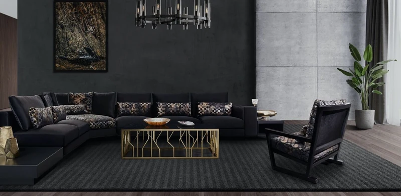Casa Padrino Luxus Couchtisch Gold / Schwarz 125 x 65 x H. 43 cm - Rechteckiger Edelstahl Wohnzimmertisch mit Glasplatte - Wohnzimmer Möbel - Luxus Qualität