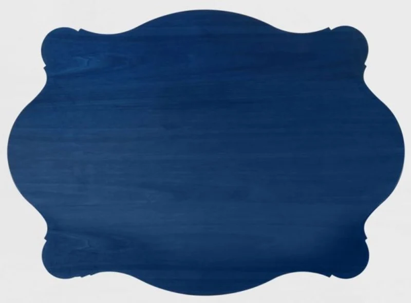 Casa Padrino Luxus Barock Couchtisch Blau / Schwarz / Bronzefarben 130 x 93 x H. 43 cm - Prunkvoller Massivholz Wohnzimmertisch - Barock Möbel