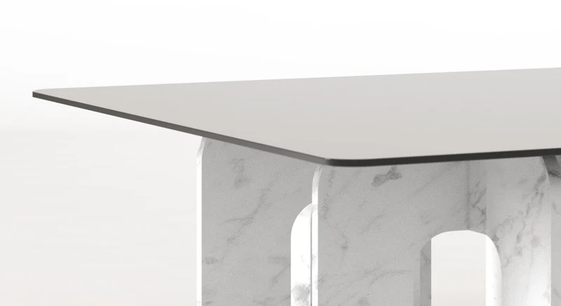 Casa Padrino Luxus Marmor Couchtisch mit Glasplatte Weiß 140 x 80 x H. 35 cm - Rechteckiger Wohnzimmertisch aus hochwertigem spanischen Carrara Marmor - Luxus Wohnzimmer Möbel