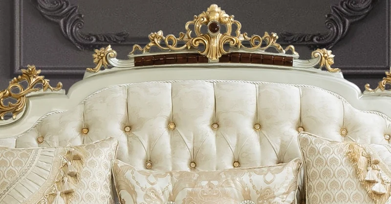 Casa Padrino Luxus Barock Wohnzimmer Set Creme / Beige / Dunkelbraun / Silber / Gold - 2 Sofas & 2 Sessel & 1 Couchtisch - Wohnzimmermöbel im Barockstil - Edel & Prunkvoll
