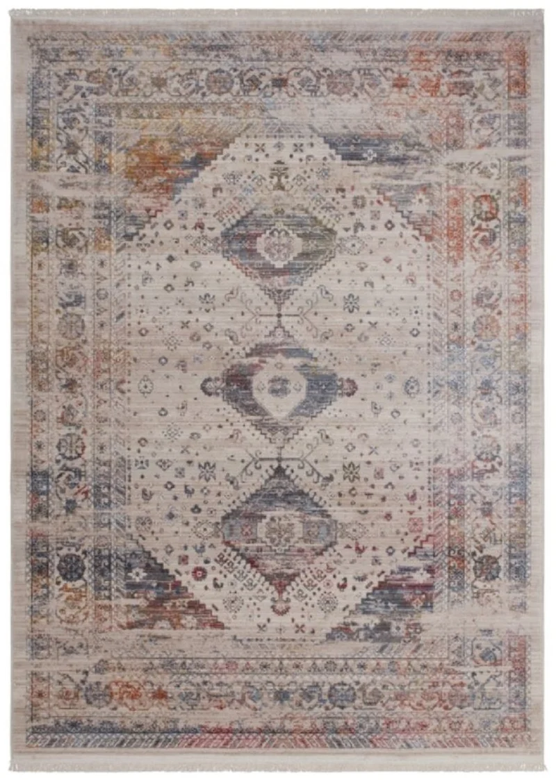 Casa Padrino Vintage Wohnzimmer Teppich Mehrfarbig - Verschiedene Größen - Rechteckiger Teppich - Deko Accessoires