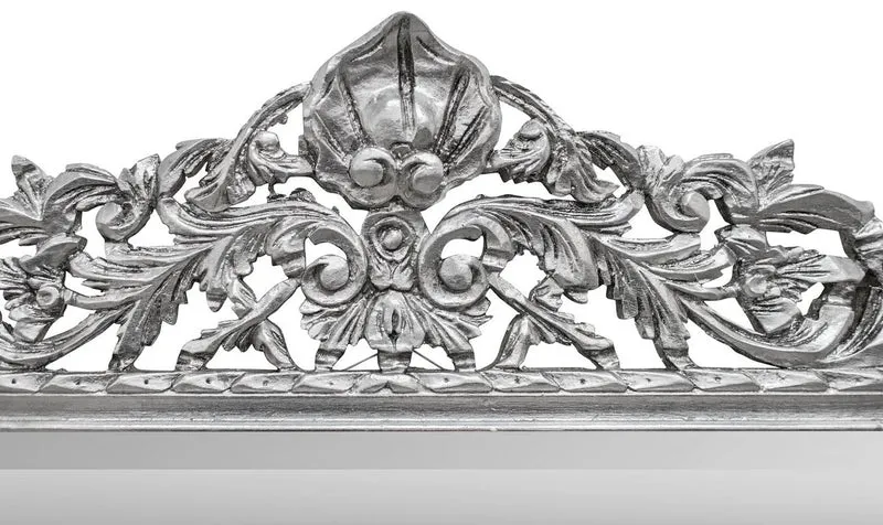 Casa Padrino Barock Wandspiegel Silber 115 x H. 202 cm - Barockstil Spiegel Antik Stil Möbel