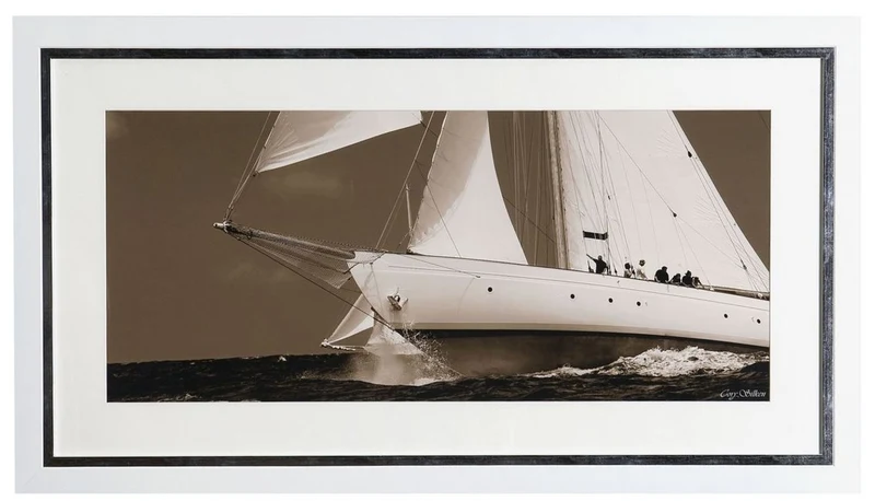 Casa Padrino Luxus Bilder Set Yachten Segelschiffe 110 x H. 60 cm - Kunstdrucke - Wandbilder - Luxus Wanddeko