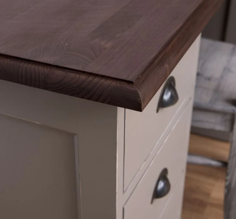 Casa Padrino Landhausstil Schreibtisch mit 4 Schubladen und Tür Antik Grau / Dunkelbraun 152 x 70 x H. 78 cm - Landhausstil Büromöbel