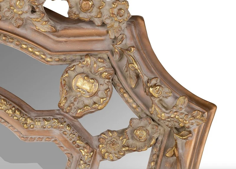 Casa Padrino Barock Wandspiegel Braun / Gold 115 x H. 207 cm - Barockstil Spiegel Antik Stil Möbel