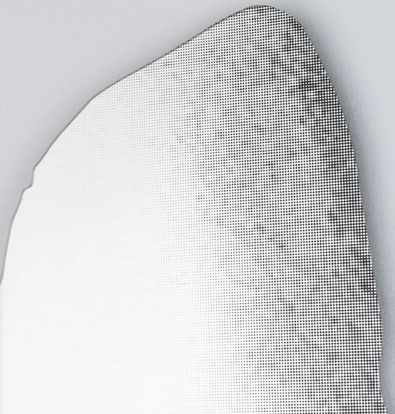 Casa Padrino Designer Spiegel Schwarz 64 x H. 175 cm - Wandspiegel in 3-D Felsen Optik - Garderobenspiegel - Wohnzimmer Spiegel - Luxus Kollektion