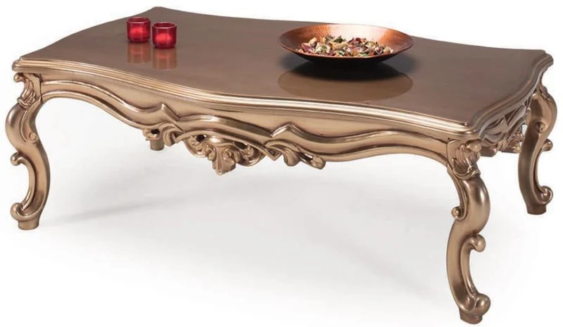 Casa Padrino Luxus Barock Couchtisch Bronze 129 x 95 x H. 48 cm - Wohnzimmer Möbel - Barockmöbel
