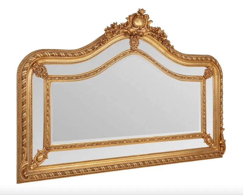 Prunkvoller Casa Padrino Barock Spiegel Gold 125 x 190 cm - Antik Stil - Schwere Ausführung