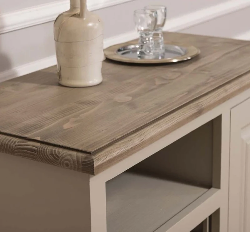 Casa Padrino Landhausstil Weinschrank mit Tür Beige / Naturfarben 90 x 41 x H. 90 cm - Landhausstil Möbel