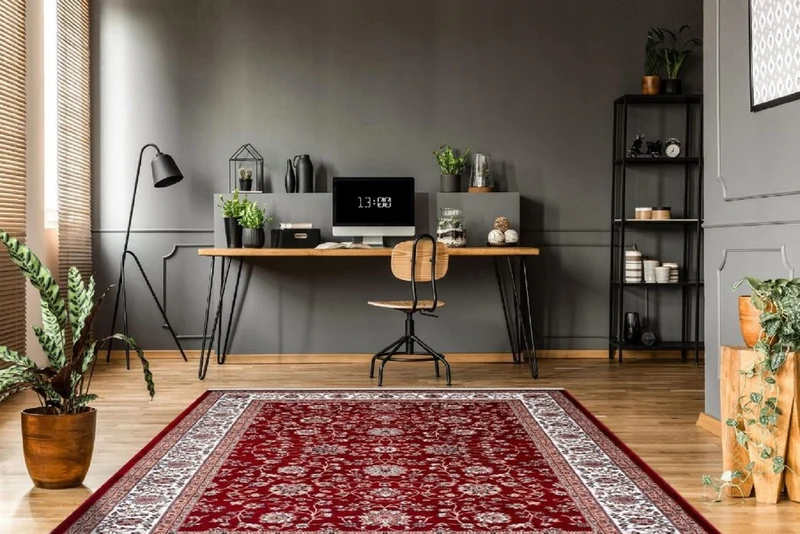 Casa Padrino Wohnzimmer Teppich mit orientalischen Ornamenten Rot / Mehrfarbig - Verschiedene Größen