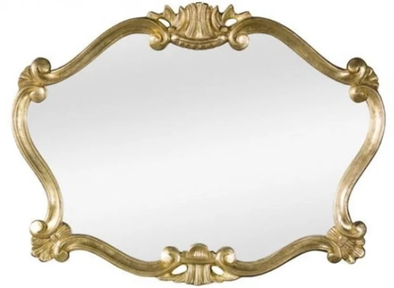 Casa Padrino Luxus Barock Wandspiegel Gold 92 x 4 x H. 70 cm - Prunkvoller Spiegel im Barockstil - Barock Möbel