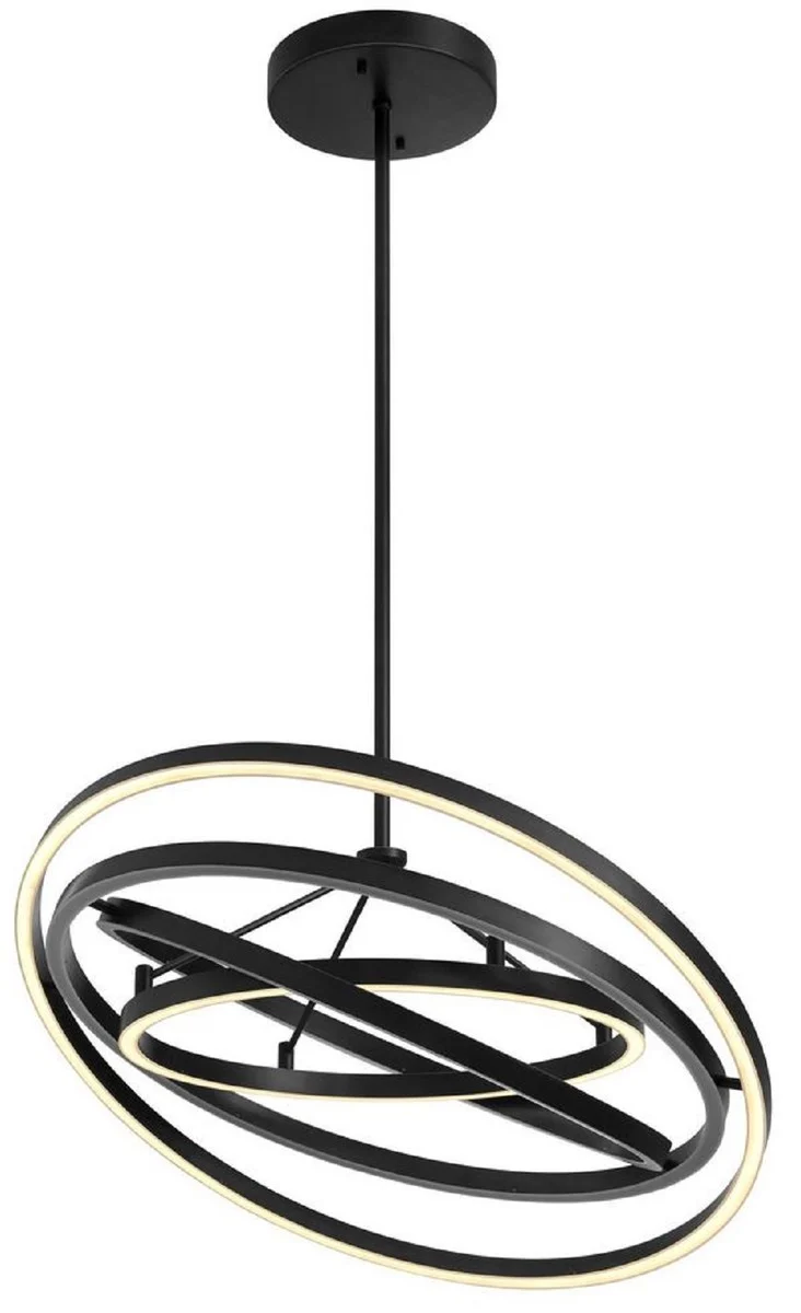 Casa Padrino Luxus LED Kronleuchter Bronzefarben Ø 90 x H. 102 cm - Moderner verstellbarer Wohnzimmer Kronleuchter - Luxus Qualität