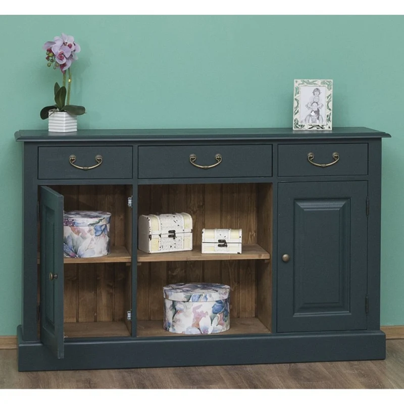 Casa Padrino Jugendstil Sideboard mit Regalfächern - Dielen Schrank Kommode Landhaus Stil