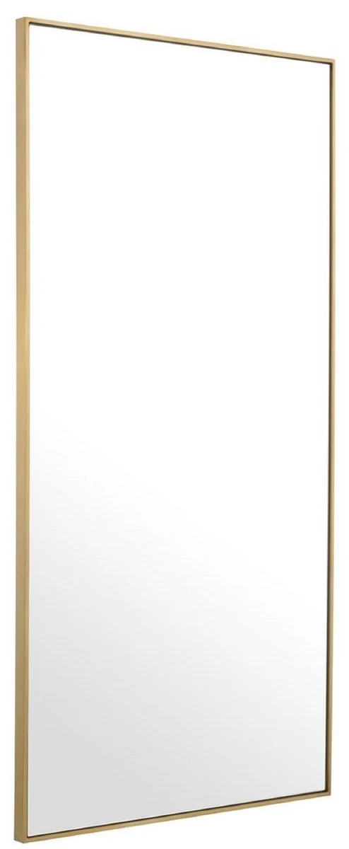 Casa Padrino Luxus Spiegel / Wandspiegel Messingfarben 90 x H. 180 cm - Garderobenspiegel - Wohnzimmer Spiegel - Luxus Qualität