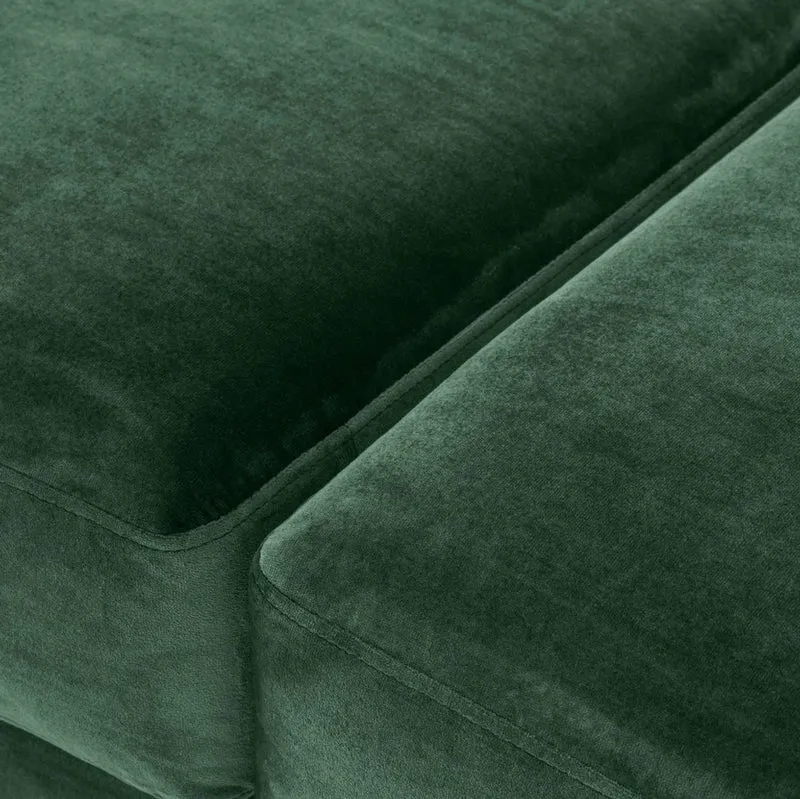 Casa Padrino Luxus Samt Sitzbank Dunkelgrün / Messingfarben 125 x 58 x H. 45 cm - Gepolsterte Samt Bank - Luxus Möbel