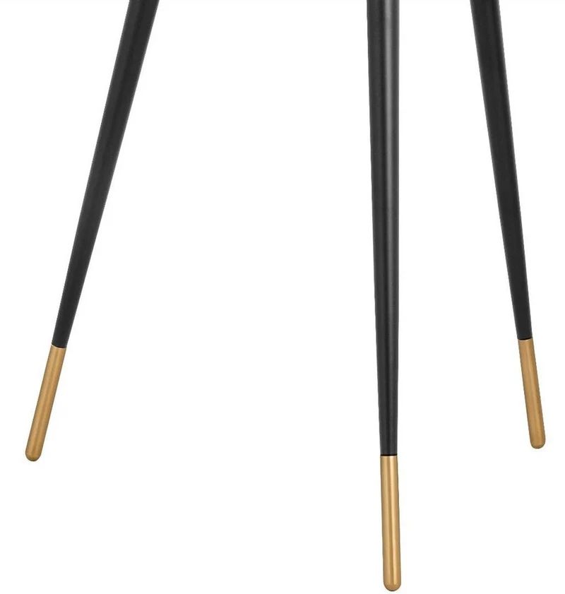 Casa Padrino Designer LED Stehleuchte Antik Messing / Schwarz Ø 70 x H. 205 cm - Moderne Dreibein Stehlampe - Wohnzimmer Lampe - Luxus Qualität