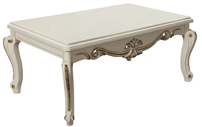 Casa Padrino Luxus Barock Wohnzimmer Set Rosa / Weiß / Gold - 2 Sofas & 2 Sessel & 1 Couchtisch - Prunkvolle Möbel im Barockstil