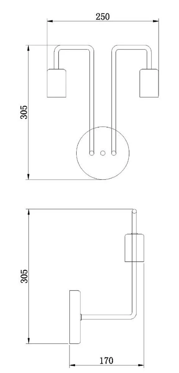 Casa Padrino Designer Wandleuchte Schwarz 25 x 17 x H. 30,5 cm - Moderne Leuchte mit beschichtetem Metallrahmen und ungewöhnlicher Loft Style Optik