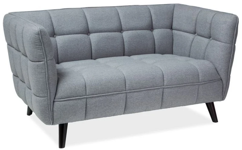 Casa Padrino Luxus Sofa Grau / Schwarz 142 x 85 x H. 78 cm - Wohnzimmer Couch - Luxus Möbel