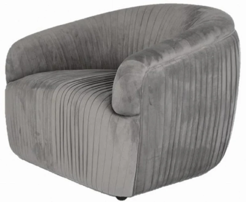 Casa Padrino Luxus Samt Sessel Grau 83 x 83 x H. 66 cm - Wohnzimmermöbel