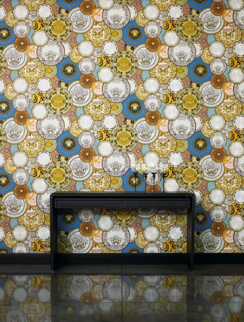 Versace Designer Barock Vliestapete 349011 Les Etoiles de la Mer 2 Mehrfarbig - Design Tapete - Hochwertige Qualität