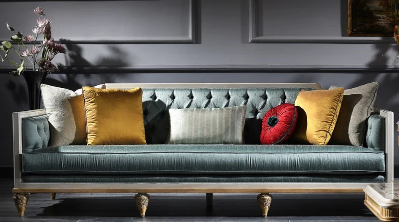 Casa Padrino Luxus Barock Sofa Türkis / Weiß / Gold 256 x 89 x H. 90 cm - Prunkvolles Chesterfield Wohnzimmer Sofa im Barockstil