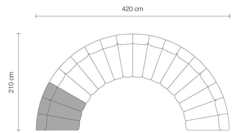 Casa Padrino Luxus Couch Weiß / Schwarz 109 x 95 x H. 83,5 cm - Gebogenes & Erweiterbares Luxus Wohnzimmer Sofa