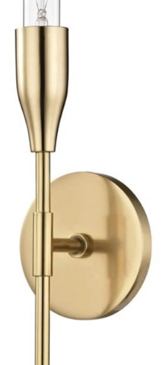 Casa Padrino Luxus Wandleuchte Antik Messing 12,1 x 8,9 x H. 59,7 cm - Wohnzimmer Wandlampe