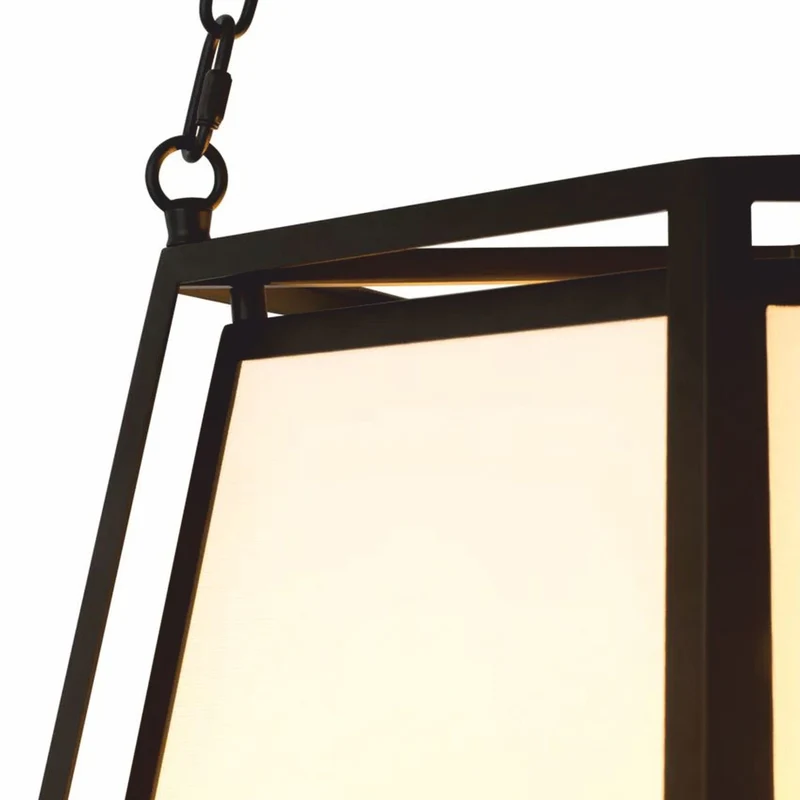 Casa Padrino Luxus Hängeleuchte Schwarz / Creme H. 120,5 cm - Luxus Leuchten